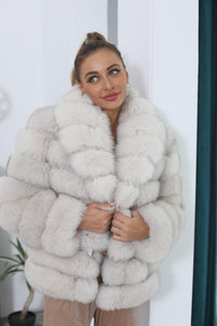 Fox Fur Fashion Luxury Coat