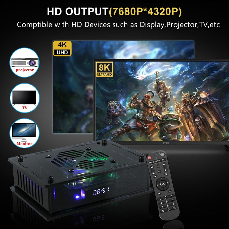 Super Console X Max Plus Dual System Wifi 8K HD Retro TV Video Game Player S905X3 CPU 65000+ Games 60+ Emulator  For PS1/PSP/N64