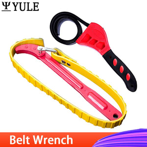 Belt Wrench Oil Filter Puller Adjustable Strap SpannerChain Jar Lids Cartridge Disassembly Tool Strap Opener Plumbing Tools