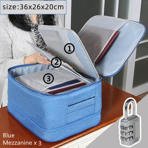 Document Bag Large Capacity Travel Passport Wallet Card Organizer Men&#39;s Business Waterproof Storage Pack Home Accessories Item