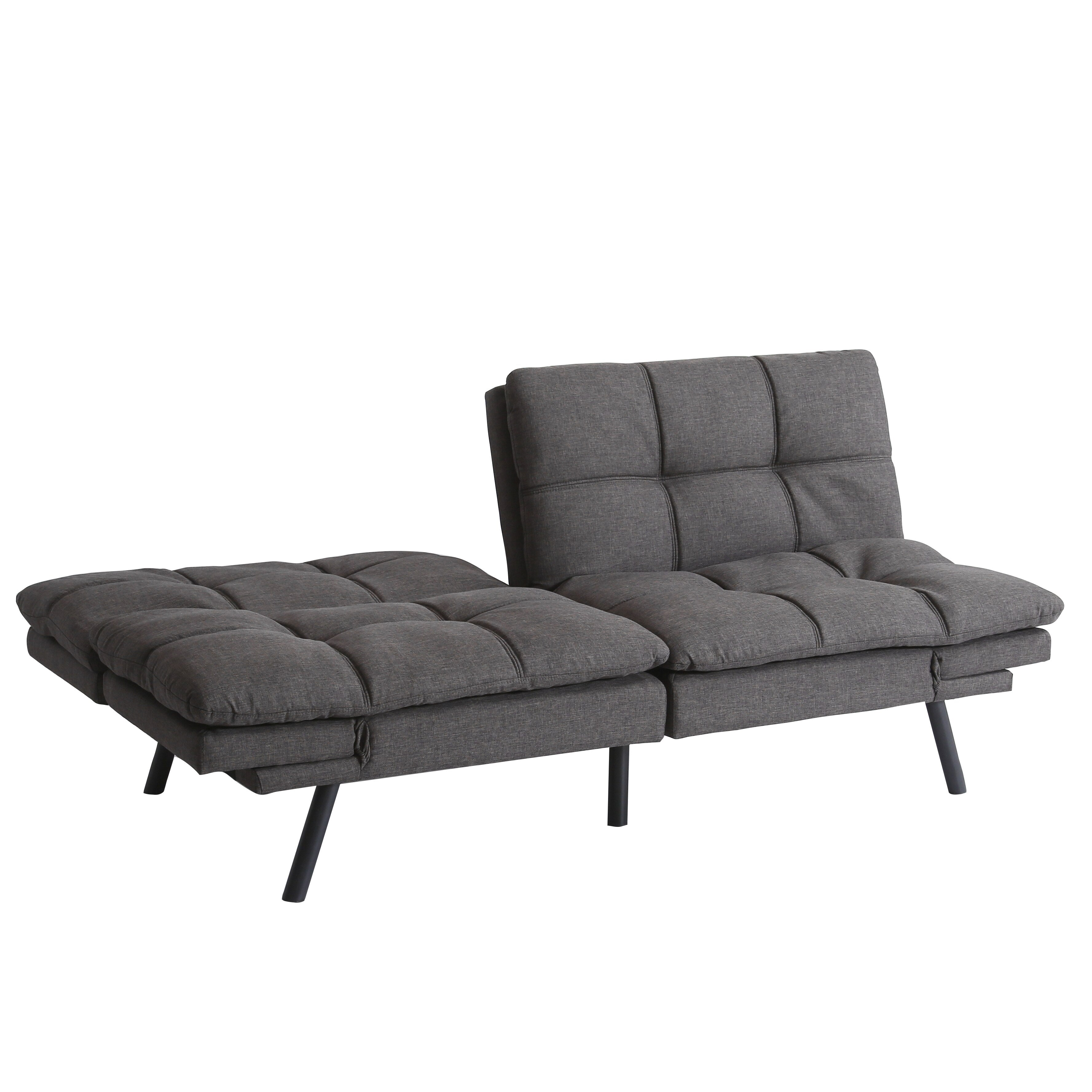 Convertible Memory Foam Futon Couch Bed  Modern Folding Sleeper Sofa Sofa Bed for Living Room