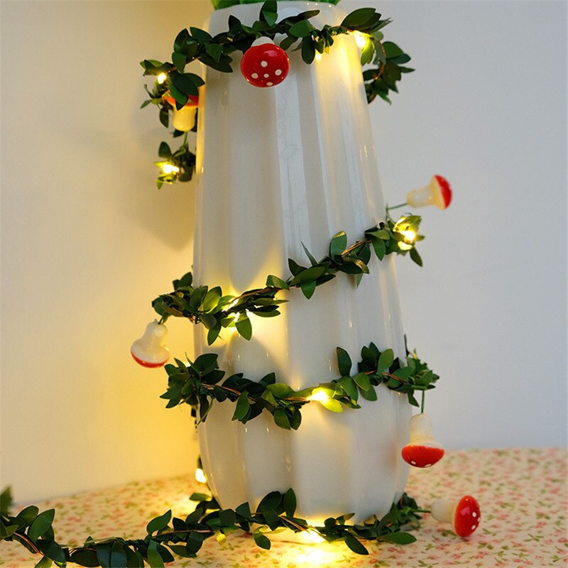 Artificial Leaf Flower 10m 5m Led String Lights Garland Fairy Lights Decor Wedding Garden DIY Christmas Lights Home Decoration