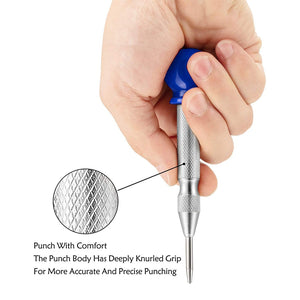 5-inch automatic center pin spring loaded mark center punch tool Steel Drilling Glass Breaker Press Dent Marker Positioner Hand