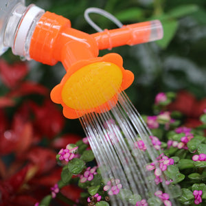 Bottle Cap Sprinker 2-IN-1 Home Garden Mini Watering Can Double Head Water Spout Bonsai Nozzle for Indoor Outdoor Seedling Plant