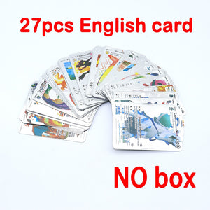 Pokemon Metal Card Spanish Box Gold Black Golden Letters Silver English Vmax Gx Collection Charizard Pikachu Cards Pack Toy Gift