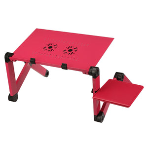 Aluminum Laptop Folding Table Computer Desk Stand for Bed 360 Degree Rotation MultiFunctional Portable Table 52.5x26.4x5cm