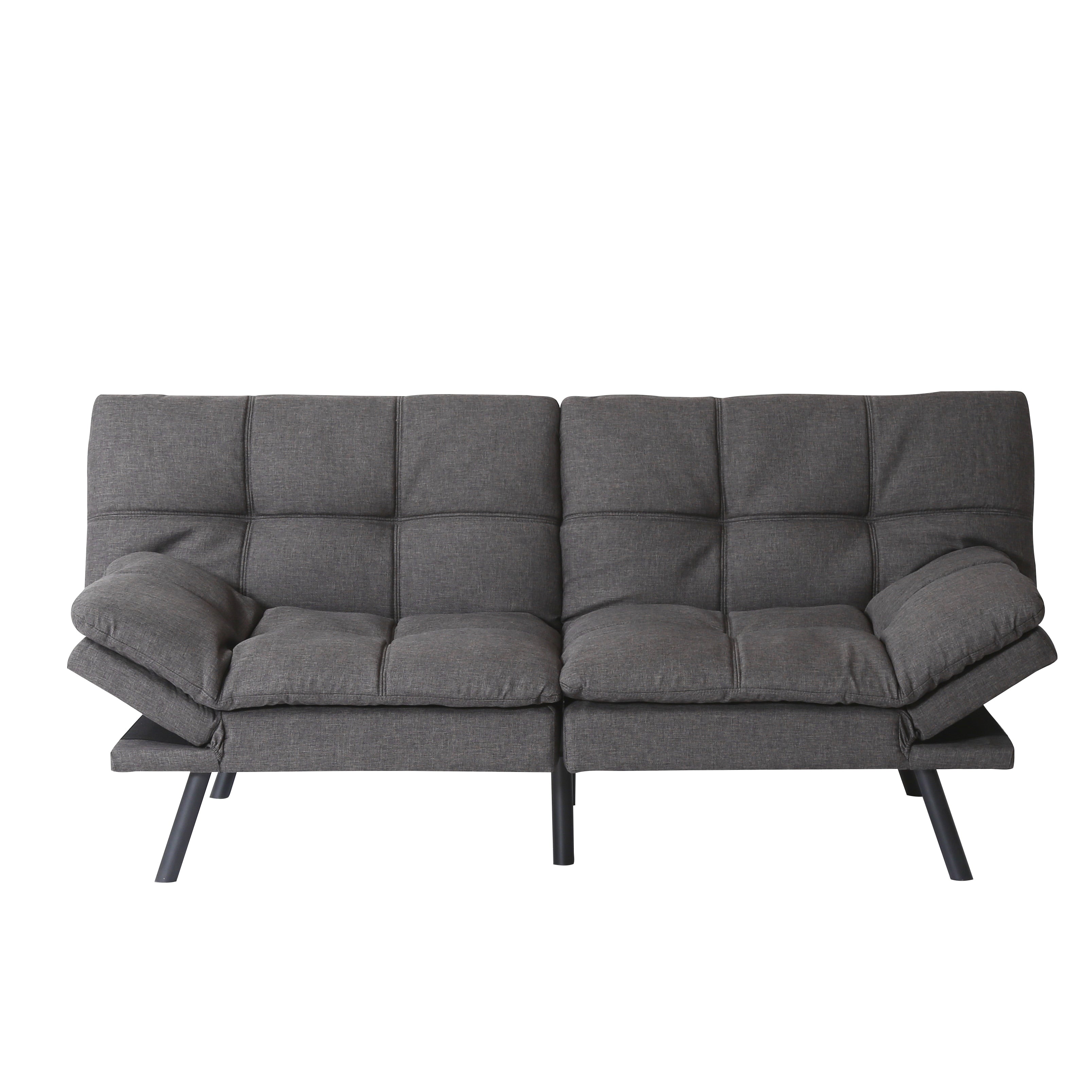 Convertible Memory Foam Futon Couch Bed  Modern Folding Sleeper Sofa Sofa Bed for Living Room