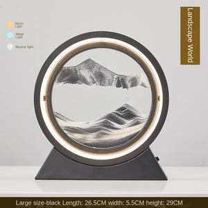 3D Hourglass LED Lamp Quicksand Moving Sand Art Sand Scene Dynamic Living Room Decoration Accessories Modern Home Decor Gift