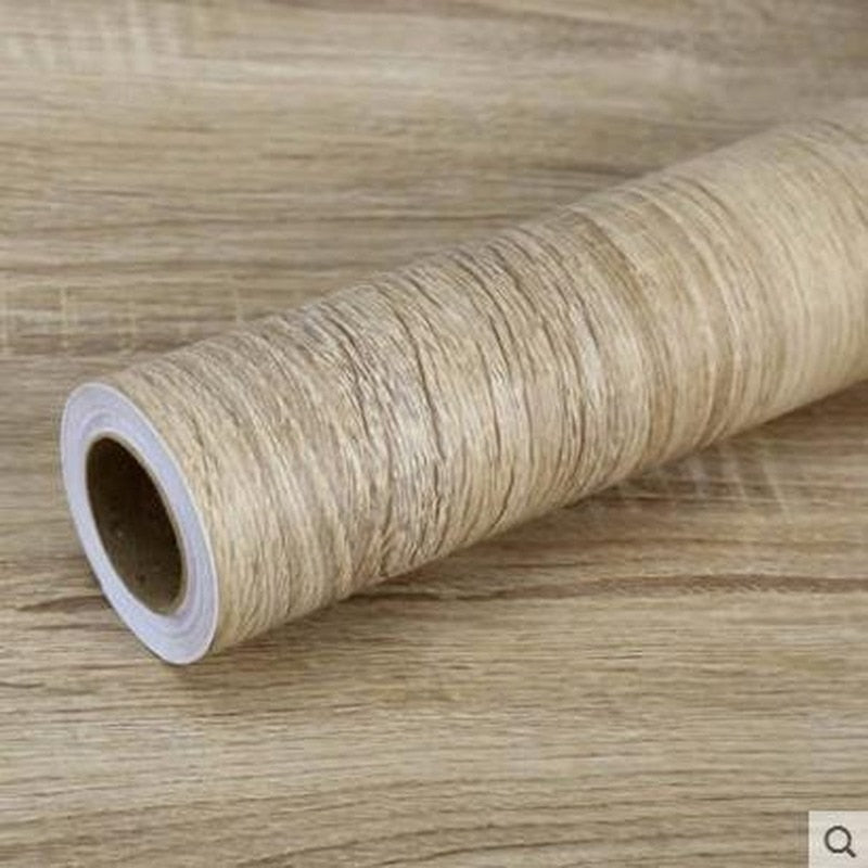 Wood Grain Stickers Wardrobe Cabinet Table Furniture Renovation  Wallpaper Self Adhesive Waterproof Wall Papers Home Decor
