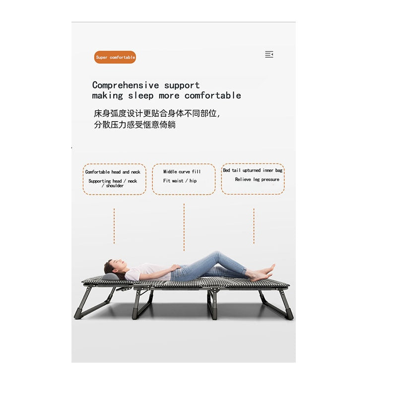 Office Siesta Marching Bed Recliner Siesta Folding Bed Single Family Simple Portable Durable Bed