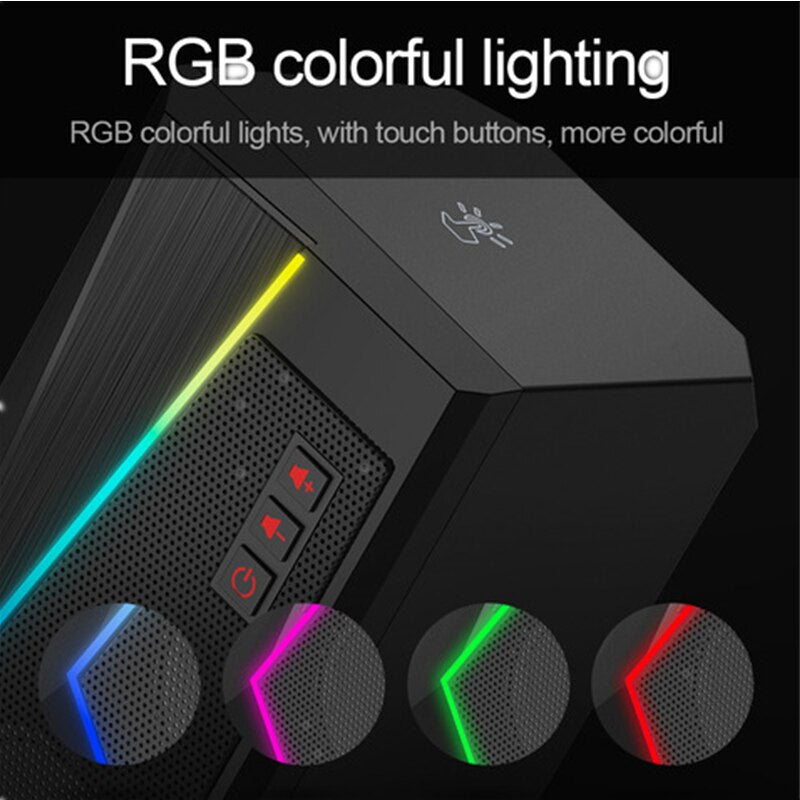 Redragon GS520 Anvil Desktop Speaker , 2.0 Channel PC Computer Stereo Speaker Enhanced Bass ,USB Powered  3.5mm Cable