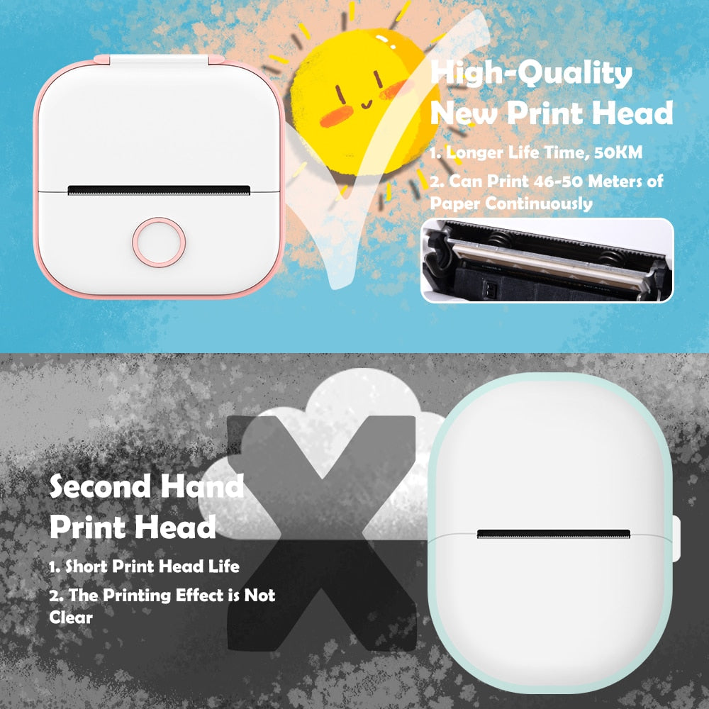 Phomemo T02 Portable Mini Wireless Thermal Pocket Printer Self-adhesive Stickers Use for DIY,Journal Sticker impresora portátil