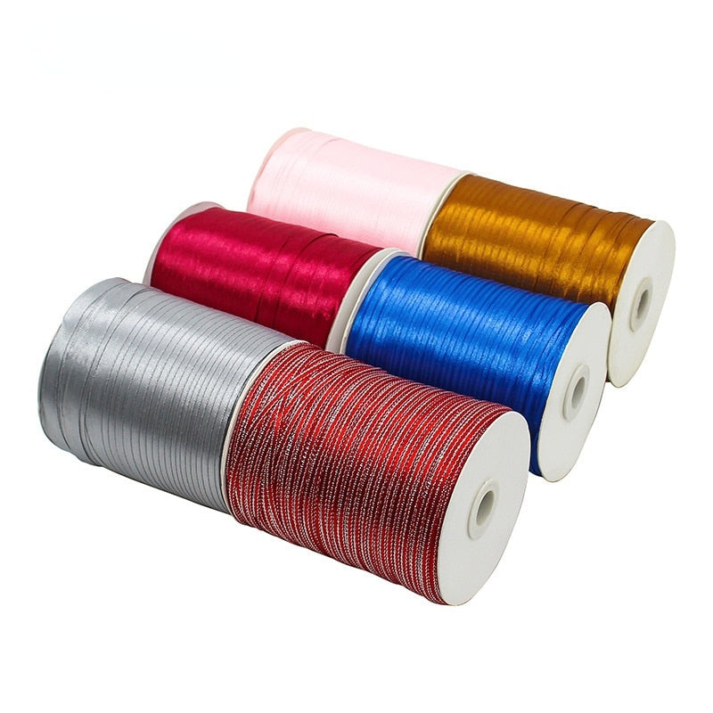 800Meters/Roll 3mm Width Polyester Ribbon Chrismas Wedding Home Decoration Gift Wrap Ribbons Handmade Tie balloon rope ribbon