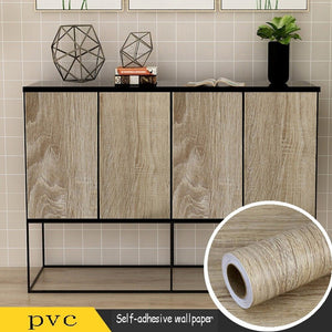Wood Grain Stickers Wardrobe Cabinet Table Furniture Renovation  Wallpaper Self Adhesive Waterproof Wall Papers Home Decor