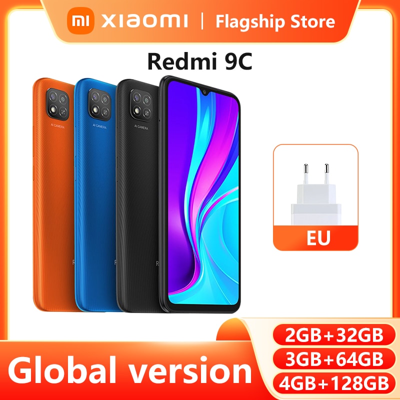 Global Version Xiaomi Redmi 9C 32GB 64GB Smartphone 6.53 Inch 13MP Triple Camera 5000mAh MTK Helio G35 Octa Core 4G Mobile Phone