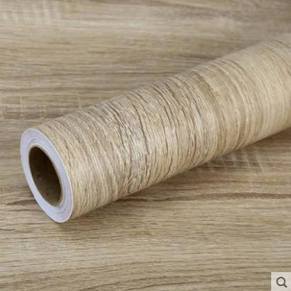 Wood Grain Stickers Wardrobe Cabinet Table Furniture Renovation  Wallpaper Self Adhesive Waterproof Wall Papers Home Decor