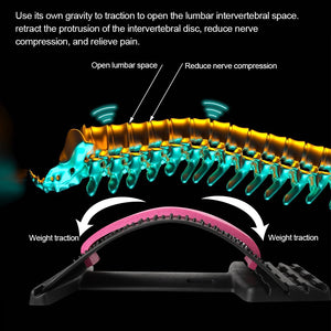 Back Roller Fitness Equipment Back Massage Stretcher Lumbar Support Relaxation Massager Spine Board Pain Relief Office Home Use