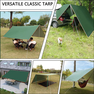 3x5m 3x4m Awning Waterproof Tarp Tent Outdoor Sun Shelter Camping Tourist Tarp Canopy Sunshade Sun Shade Beach Garden