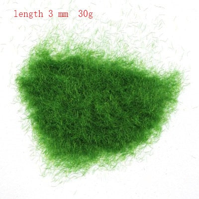 30g Miniature Scene Model Materia Turf Flock Lawn Nylon Grass Powder STATIC GRASS 3MM/ 5MM 8/MM Modeling Hobby Craft Accessory