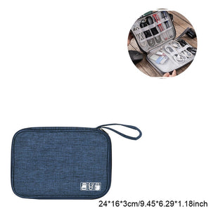 Travel Wire Bag Portable Waterproof Cable Pouch USB Electronics Charger Organizer Digital Gadget Kit Cosmetic Case Accessories
