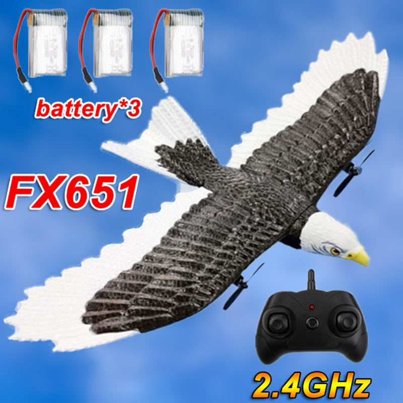 RC Plane Wingspan Eagle Bionic Aircraft Fighter Radio Control Remote Control Hobby Glider Airplane Foam Boys Toys for Children