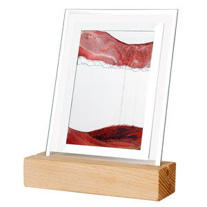 7/12inch Moving Sand Art Picture Round Glass 3D Deep Sea Sandscape In Motion Display Flowing Sand Frame Sand Painting