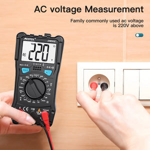 Mestek DM90A Digital Multimeter Auto Range T-RMS DC AC Voltage Current Capacitance Ohm Diode multimetro Temperature Multimeter