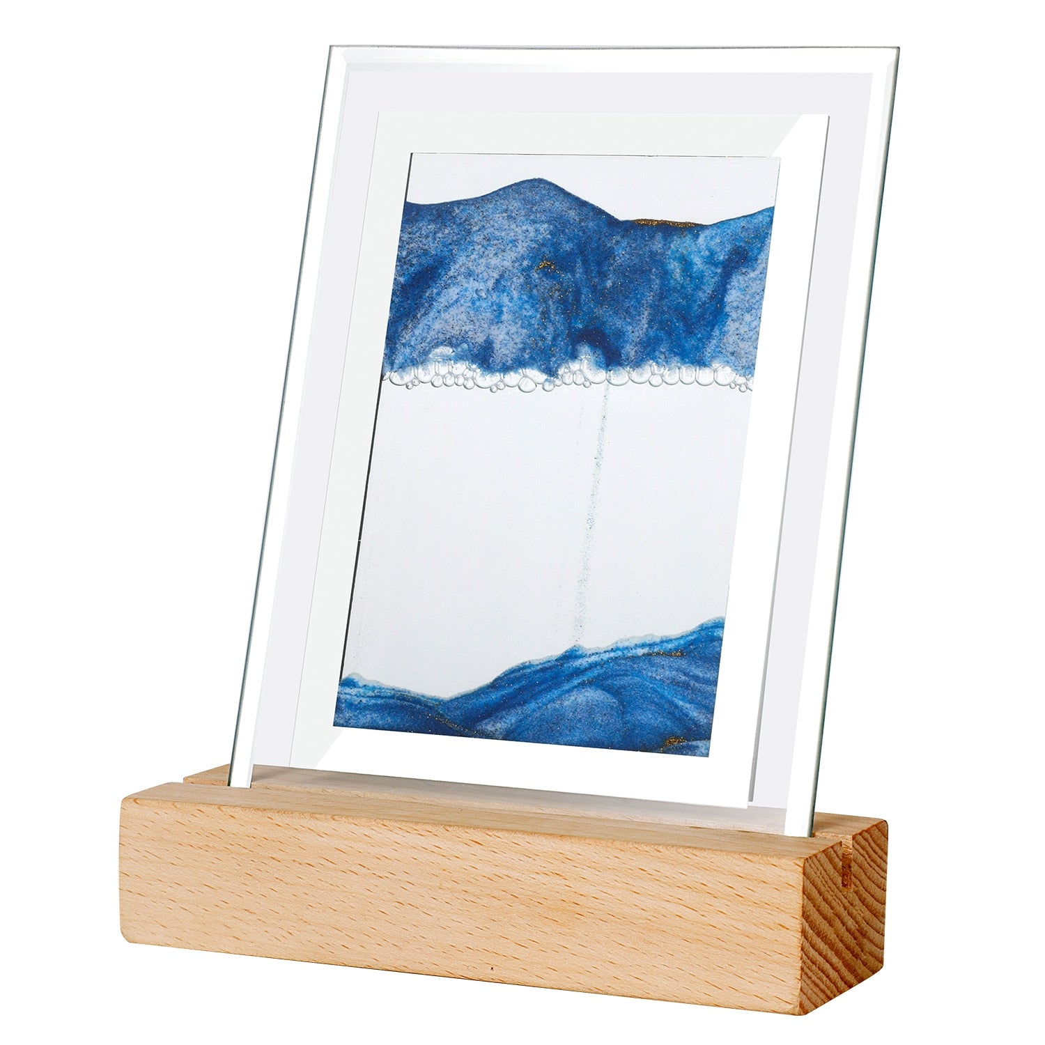 7/12inch Moving Sand Art Picture Round Glass 3D Deep Sea Sandscape In Motion Display Flowing Sand Frame Sand Painting