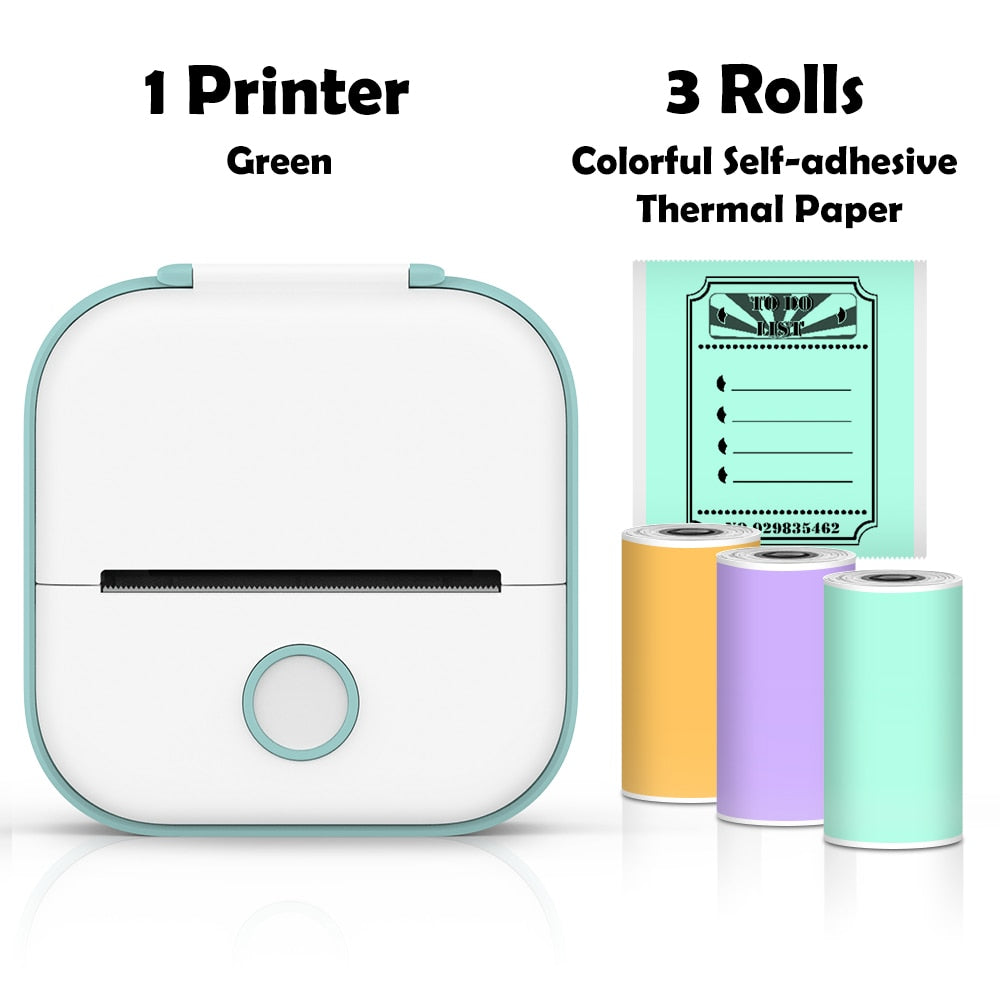 Phomemo T02 Mini Portable Printer Thermal Printing 53mm Sticker Wireless Inkless Mini Pocket Printer Self-adhesive Label Printer