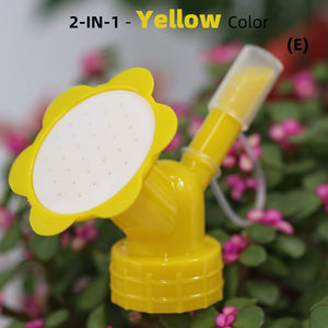 Bottle Cap Sprinker 2-IN-1 Home Garden Mini Watering Can Double Head Water Spout Bonsai Nozzle for Indoor Outdoor Seedling Plant