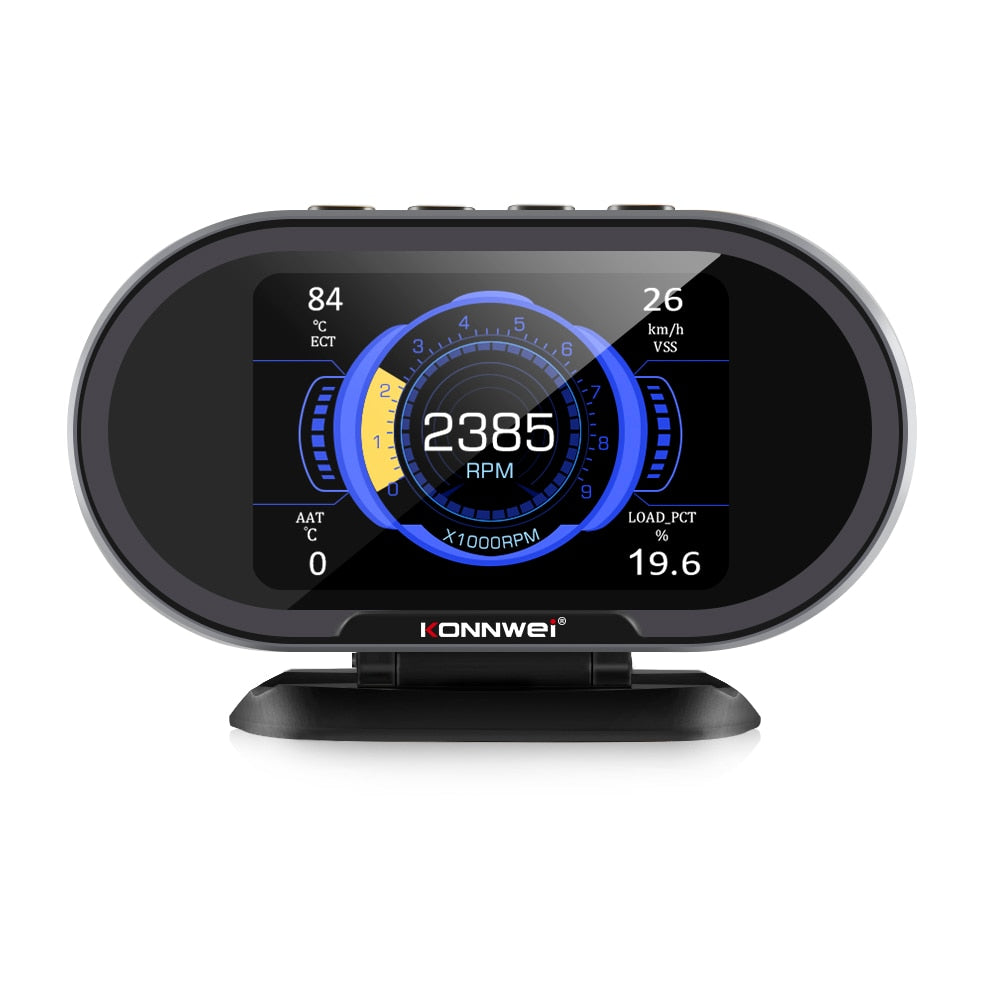 KONNWEI  KW206 OBD2 On-Board Computer Auto Car Digital Computer Display OBD 2 Scanner Fuel Consumption Water Temperature Gauge