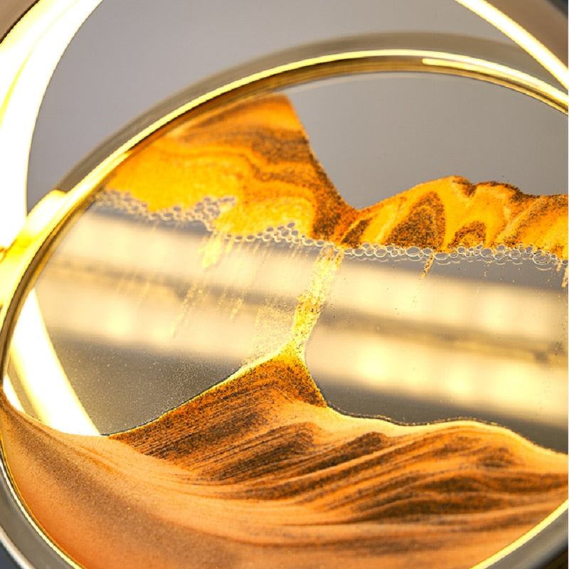 3D Hourglass LED Lamp Quicksand Moving Sand Art Sand Scene Dynamic Living Room Decoration Accessories Modern Home Decor Gift