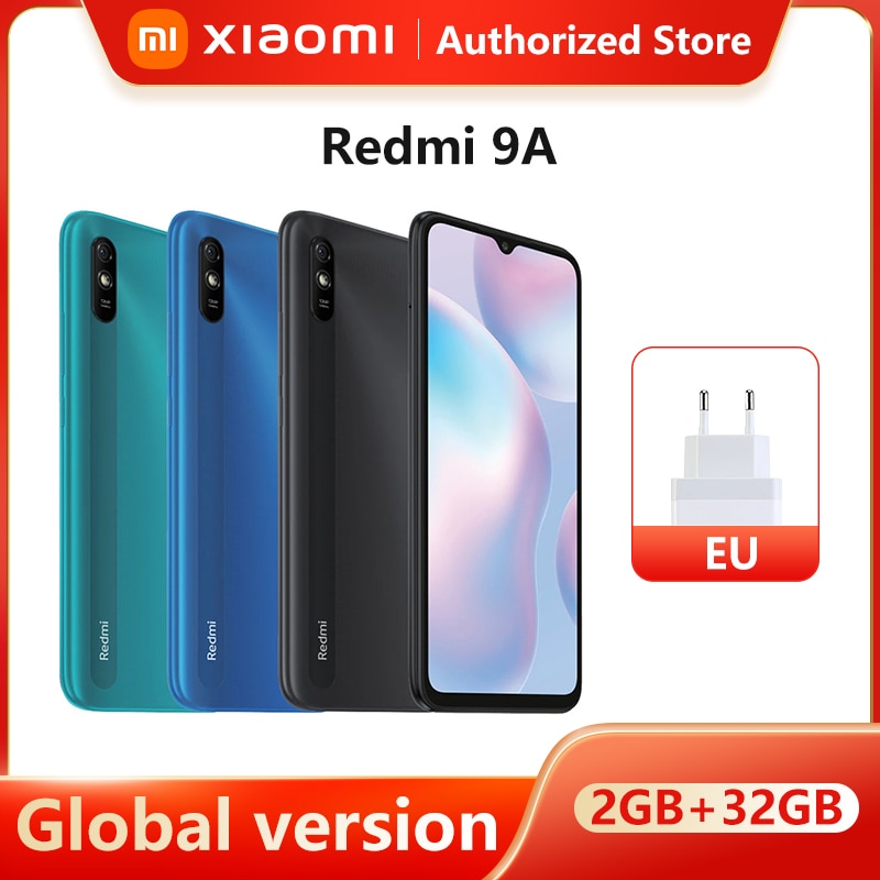 Global Version Xiaomi Redmi 9A 2GB RAM 32GB ROM Smartphone Brand New Telephone MTK Helio G25 Octa Core Redmi9a 32 Mobile Phone