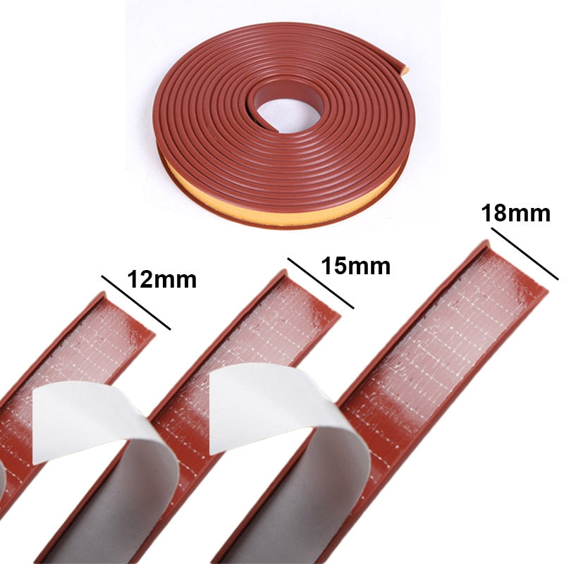 5M Self-Adhesive Edge Banding Tape U-shaped Edge Banding Furniture Wood Closet Decoration U-Shaped Silicone Rubber Seal Strip