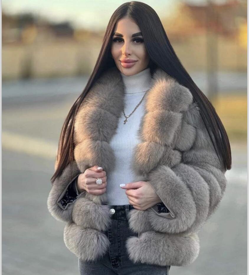 Fox Fur Fashion Luxury Coat