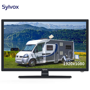 SYLVOX 27&#39;&#39; 12/24V TV with DVD Player and FM Radio 1080P HD LED Portable RV Television for Car Truck Camping Caravan Kitchen