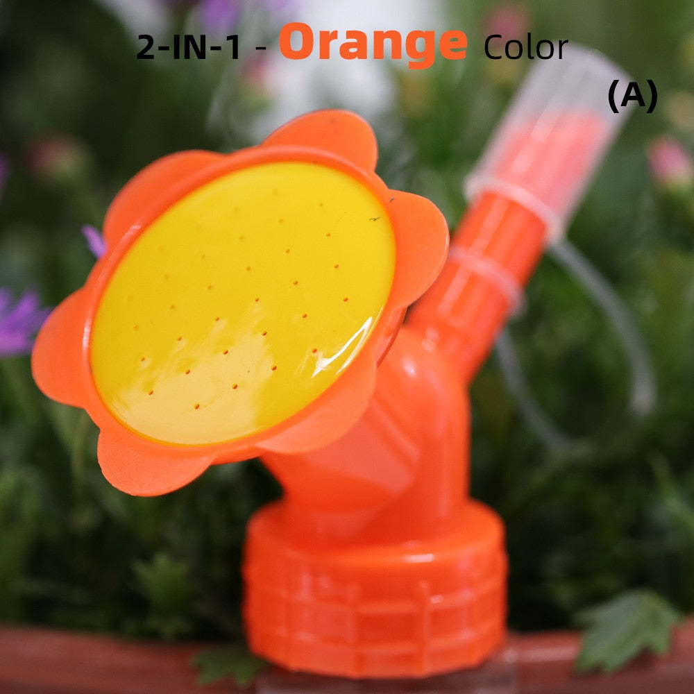 Bottle Cap Sprinker 2-IN-1 Home Garden Mini Watering Can Double Head Water Spout Bonsai Nozzle for Indoor Outdoor Seedling Plant