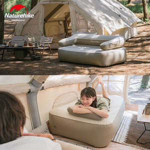 Naturehike TPU 2 In 1 Inflatable Sofa & Bed Outdoor Camping Portable 35CM Thickened Widening Soft 2 Persons Inflatable Cushion