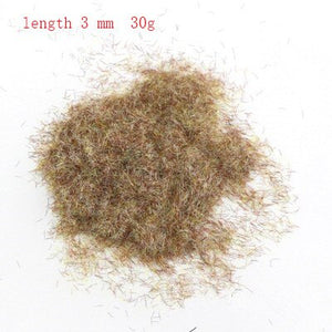 30g Miniature Scene Model Materia Turf Flock Lawn Nylon Grass Powder STATIC GRASS 3MM/ 5MM 8/MM Modeling Hobby Craft Accessory