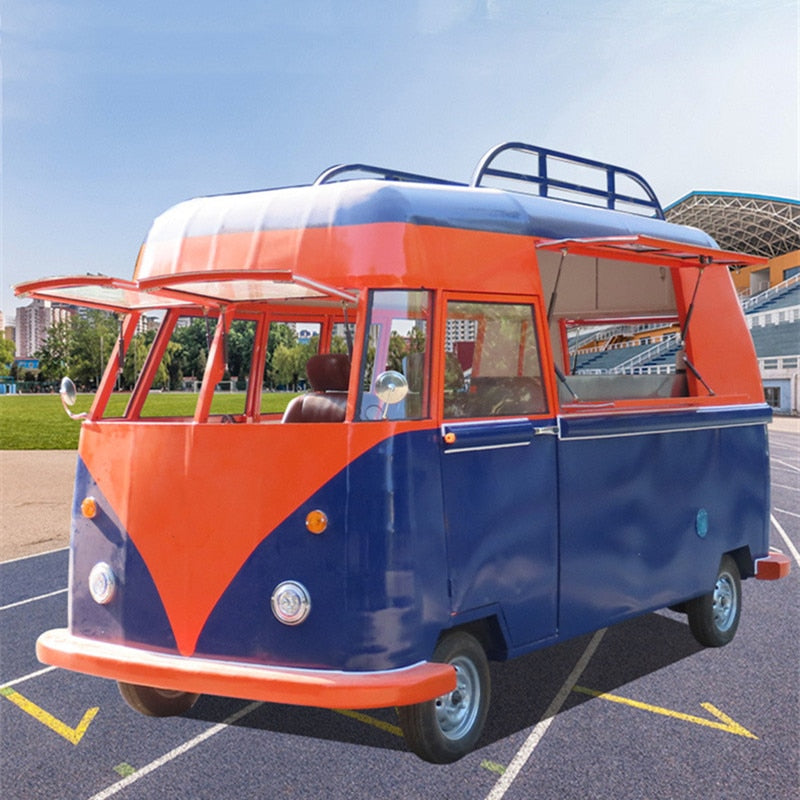 Hamburger Vending Cart Towable Fast Food Trailer  Electric Movable Outdoor Street Food Truck Catering Kiosk