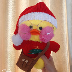 Kawaii Cartoon LaLafanfan 30cm Cafe Duck Plush Toy Stuffed Soft Kawaii Duck Doll Animal Pillow Birthday Gift for Kids Children