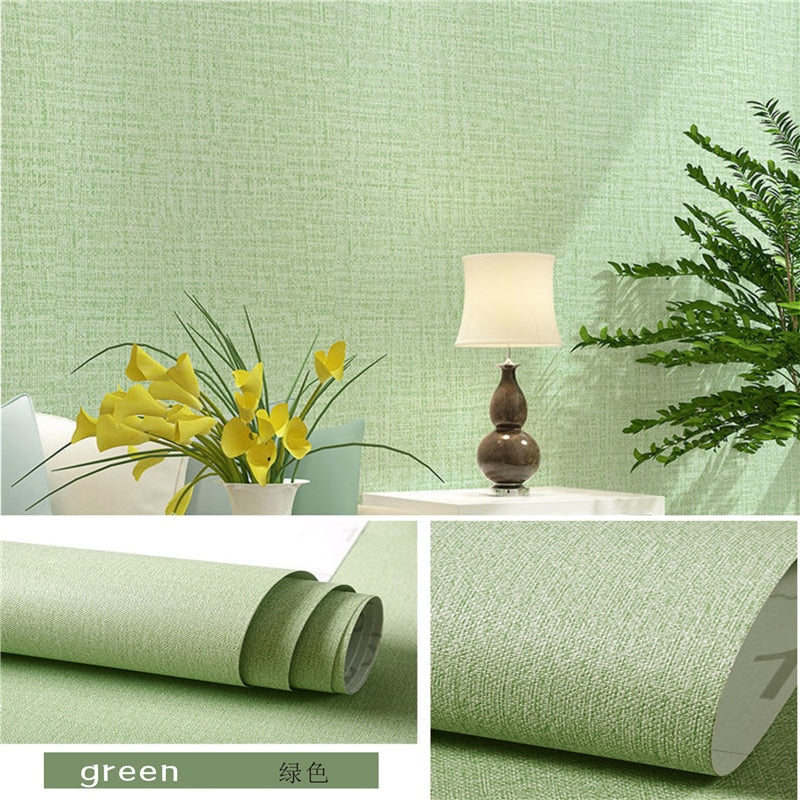 Cloth Wallpaper Self Adhesive  PVC Plain Living Room Linen  Renovation Sticker TV Background Vinyl Contact Paper Home Decor