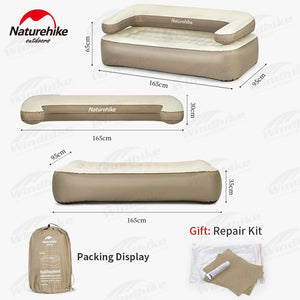 Naturehike TPU 2 In 1 Inflatable Sofa & Bed Outdoor Camping Portable 35CM Thickened Widening Soft 2 Persons Inflatable Cushion
