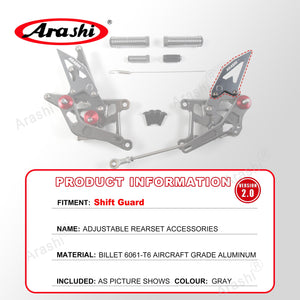 Arashi Spare Parts Adjustable Rearsets Replacement Shift Linkage Lever Gear Selector Motorcycle Footrest Spare Parts Foot Pegs