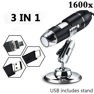 TDKMR 1200X 1080P USB High Definition Electronic Digital Microscope 7 Inch Large LCD Display for Soldering Cell Phone Repair