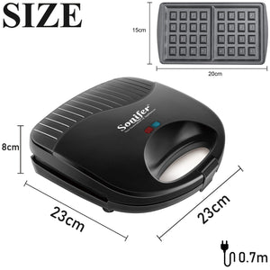 Electric Waffle Maker Grill Sandwich Cake Donut Walnut Panini Plate Cooking Kitchen Appliances Toaster Breakfast Machine