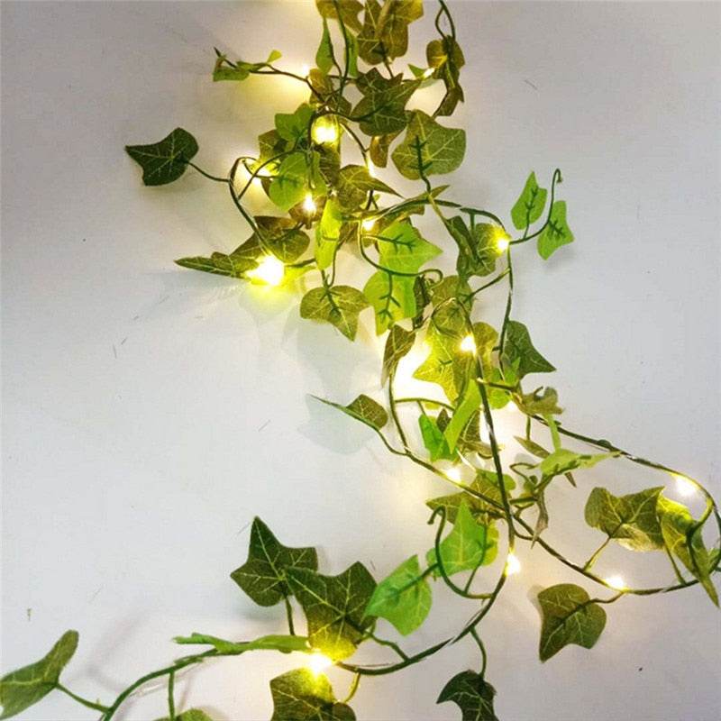 Artificial Leaf Flower 10m 5m Led String Lights Garland Fairy Lights Decor Wedding Garden DIY Christmas Lights Home Decoration