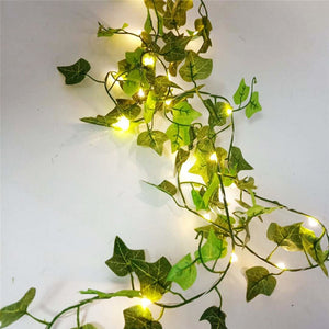 Artificial Leaf Flower 10m 5m Led String Lights Garland Fairy Lights Decor Wedding Garden DIY Christmas Lights Home Decoration