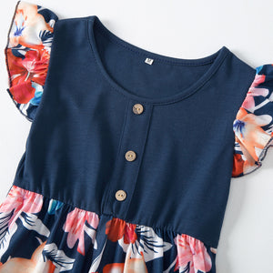 New Family Matching Clothing For Mom Daughter Dad Son Parent-Child Wear Girl Woman's Dresses T-Shirt For Man And Boy TM008