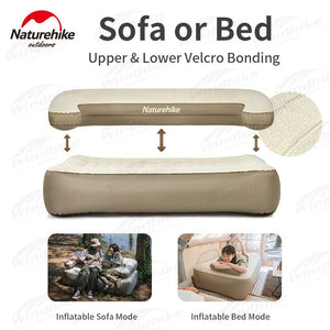 Naturehike TPU 2 In 1 Inflatable Sofa & Bed Outdoor Camping Portable 35CM Thickened Widening Soft 2 Persons Inflatable Cushion